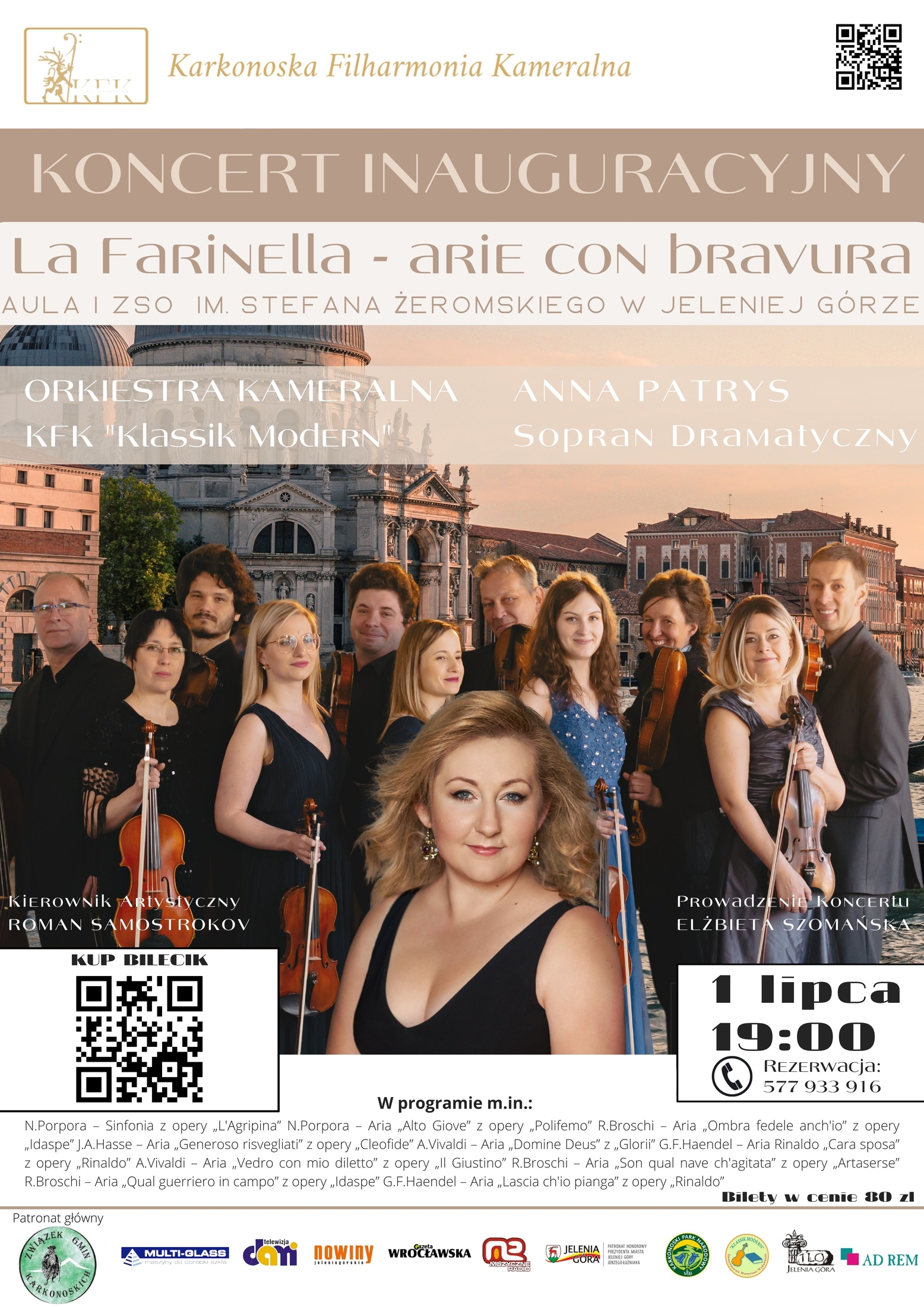 La Farinella - koncert arii operowych 1 lipca '22 w Jeleniej Górze