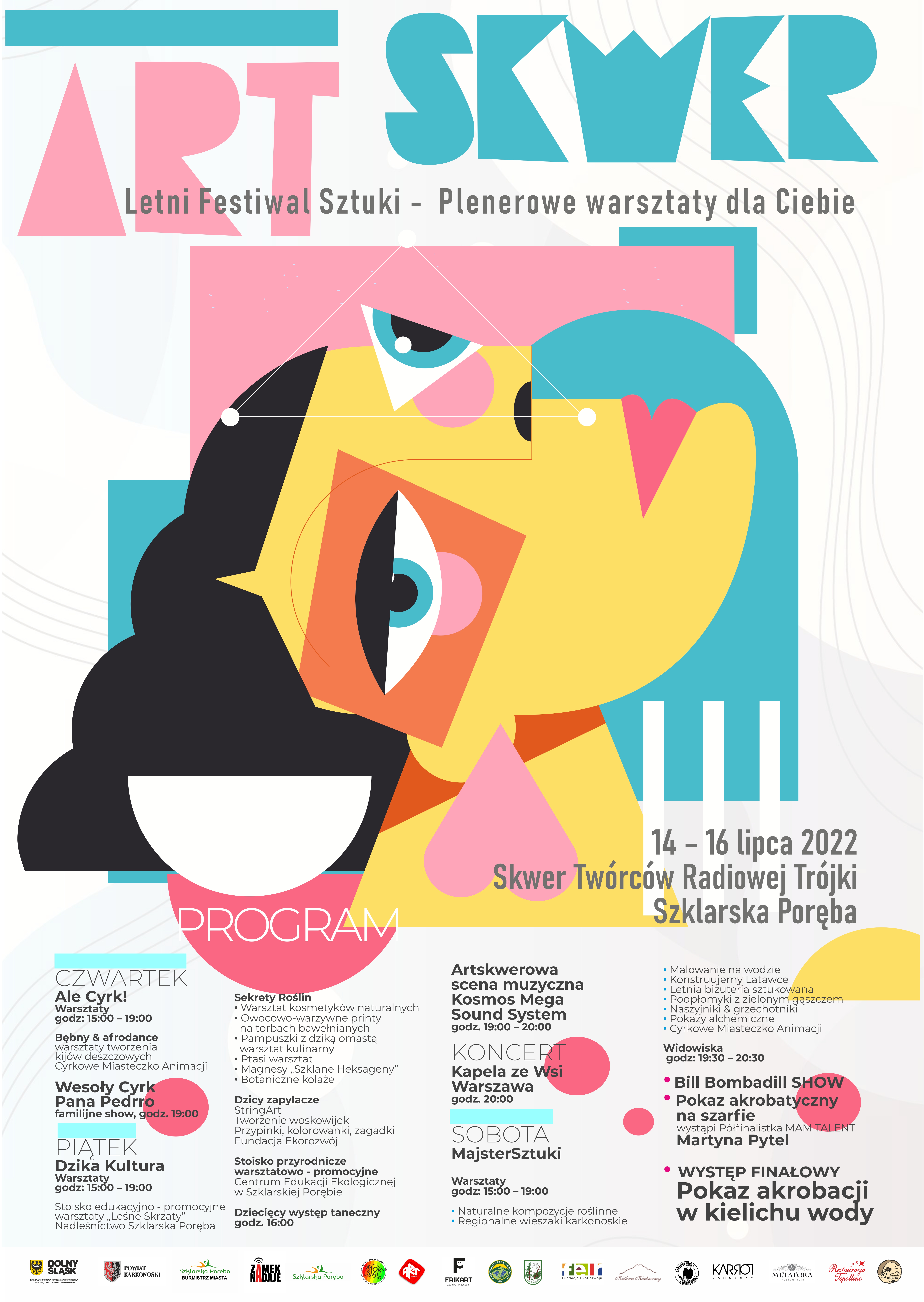 ArtSkwer - Letni Festiwal Sztuki 14, 15, 16 lipca 2022