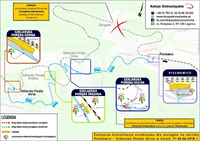 D6 zastępcza komunikacja autobusowa na odcinku Piechowice – Szklarska Poręba Górna 11-26.06.2018 r. 