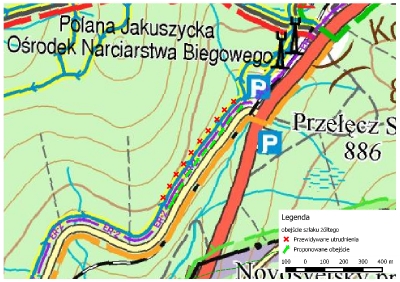 Czasowe zamknięcie odcinak szlaku żółtego